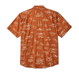 Washed Short Sleeve Feather Cloth Shirt | Bourbon