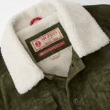 Close up of shearling collar