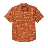 Washed Short Sleeve Feather Cloth Shirt | Bourbon