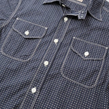 Close up of buttons on front of shirt