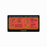 Instructions for eating Gold Label Smoked Salmon on a white background