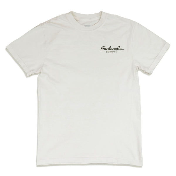 Front of Fontenelle Supply Co Dirt Bike Tee in Ivory
