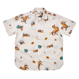 Freenote Cloth Hawaiian Shirt in tan cowboy print