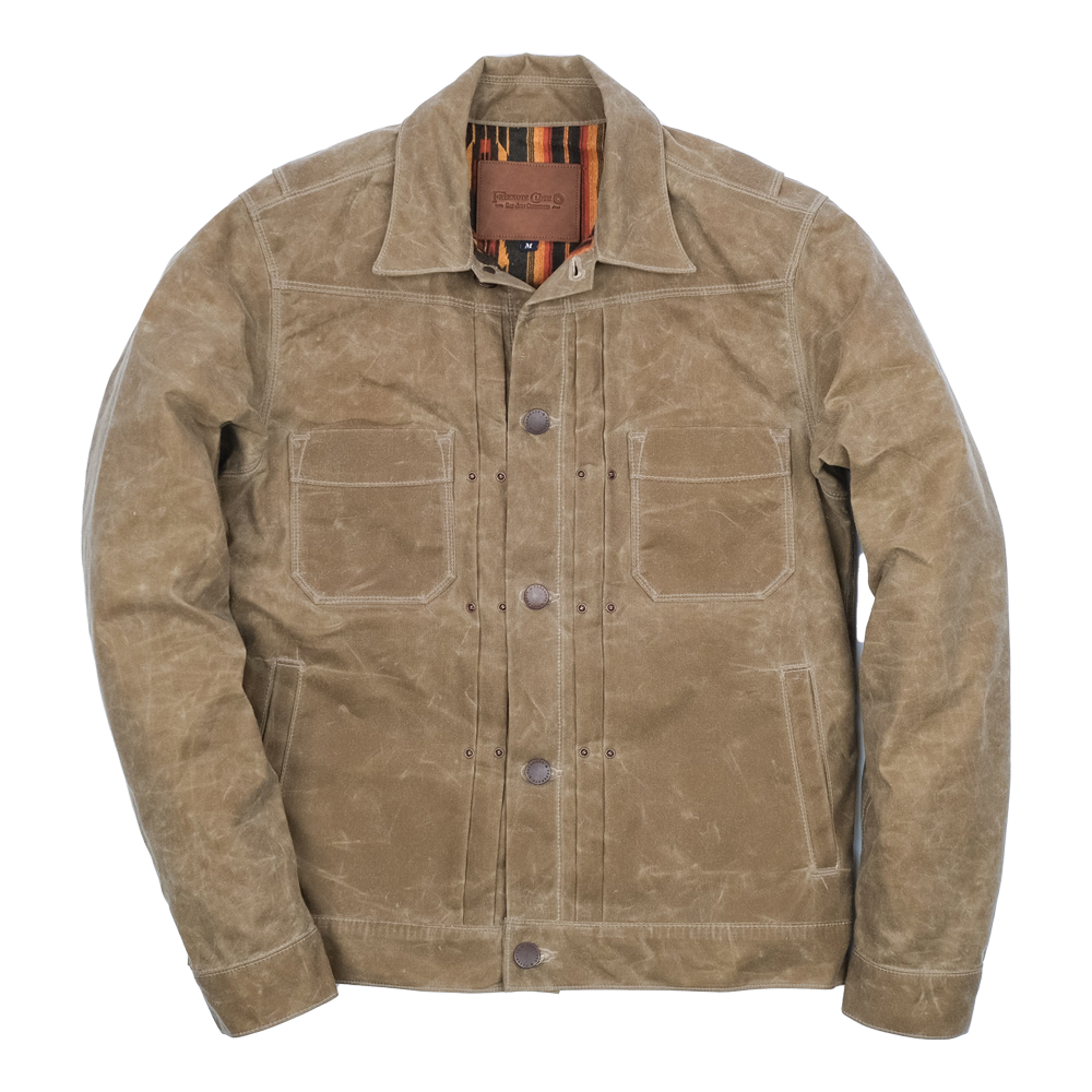 Riders Jacket Waxed Canvas Tobacco Fontenelle Supply Co.