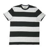 The Organic Cotton Shop Tee in Faded Black Stripe