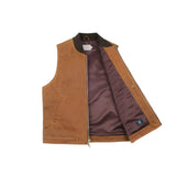 Vest open to show satin lining