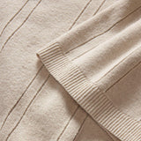 The Valencia Sweater Polo in Heather Oat Rib