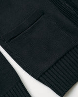 SW2507 Schott Zip Front Sweater | Black
