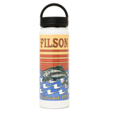 Filson Water Bottle in White/Dusk Fish