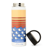 Filson Water Bottle in White/Dusk Fish