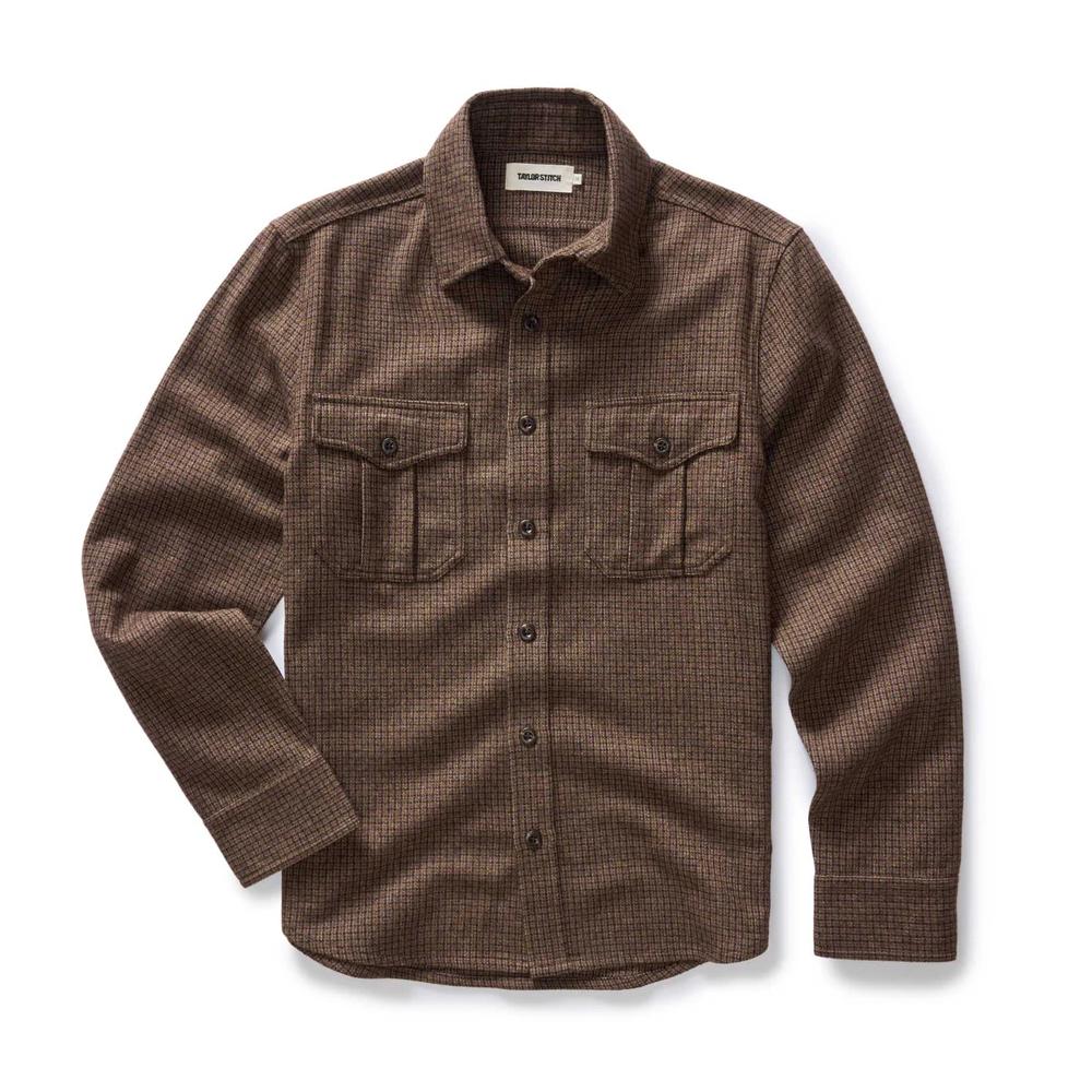 The Saddler Shirt | Burnt Caramel Check Wool – Fontenelle Supply Co.