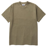 Olive green t-shirt on a white background