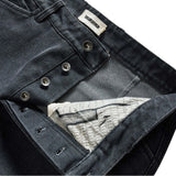 Close up of button fly