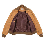 Jacket unbuttoned to show lining