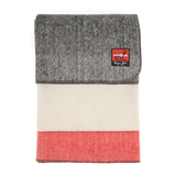 swiss link wool blanket in crimson point