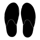 Mock up of house shoes in black
