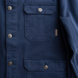 Close up of front pockets and buttons