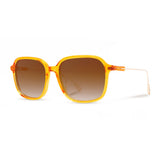 Translucent yellow frame women's sunglasses