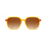 Translucent yellow frame women's sunglasses