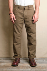 Freenote Cloth Deck Pant | 14 Ounce Slub Army Green