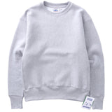 Gray sweatshirt with a tag on a white background