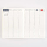 Hobonichi Techo Cousin planner open to weekly view