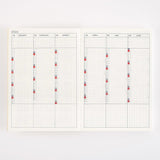 Hobonichi Techo Cousin planner open to 6-month view