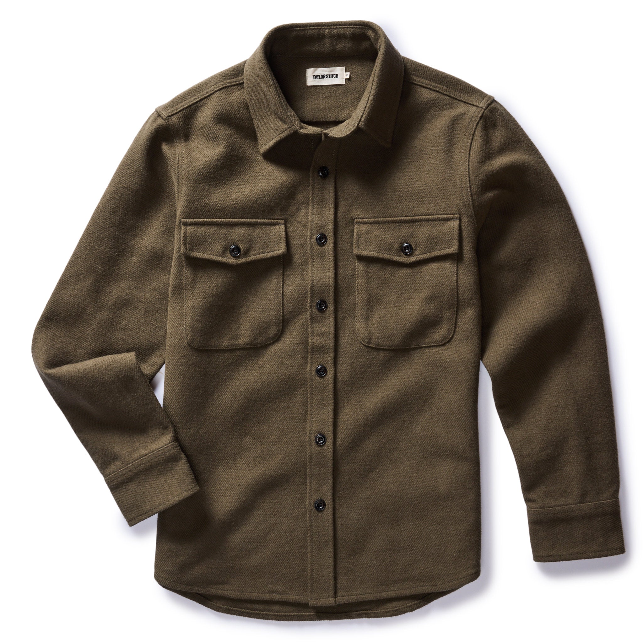 The Maritime Shirt Jacket | Fatigue Olive Moleskin Twill The Maritime Shirt Jacket | Fatigue Olive Moleskin Twill