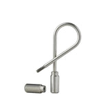 Steel loop key holder with one end twisted off