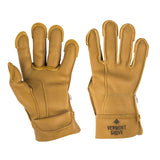 Pair of Vermont Gloves brand Vermonter gloves, one glove showing its palm and the other its back
