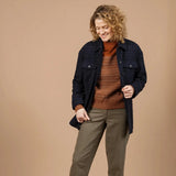 Women’s Warren Coat | Navy Windowpane