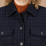 Women’s Warren Coat | Navy Windowpane