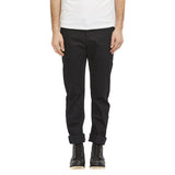 Tapered black denim pants