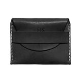Handmade Black Leather Fold Wallet