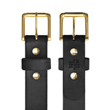 Black Standard Camp Belt with Brass Hardware