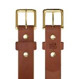 Brown Standard Camp Belt with Brass Hardware