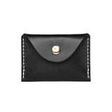 Black Leather with White Stitching