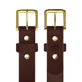 Dark Brown Standard Camp Belt with Brass Hardware