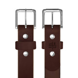 Dark Brown Standard Camp Belt with Matte Nickel Hardware