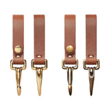 Brown Leather with Brass and Antique Brass Hardware