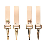 Handmade leather key fob in Natural