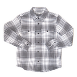 Front of Outerknown Cloud Weave Shirt in Tarmac Grey Bigbury Island