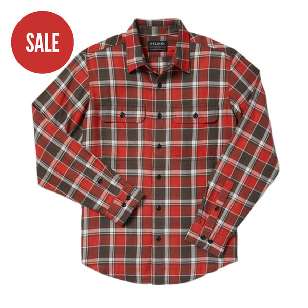 Filson Scout Shirt in Red, Grey, and White
