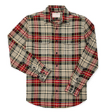 Filson Vintage Flannel Work Shirt in Firepit Gray Heather Plaid