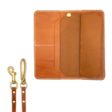 Tan Leather with White Stitching