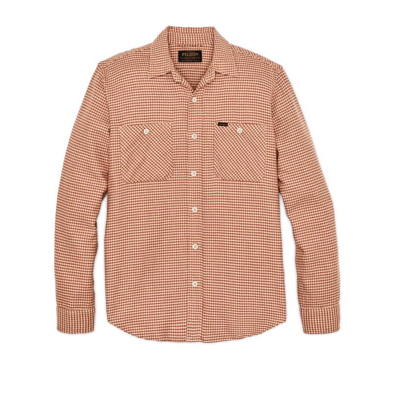 The Rangeland Shirt in Salmon/Oat Houndstooth