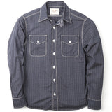 The Wells Shirt in Navy Polkadot