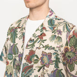 Close up of Aloha Shirt in Vintage Pique on model