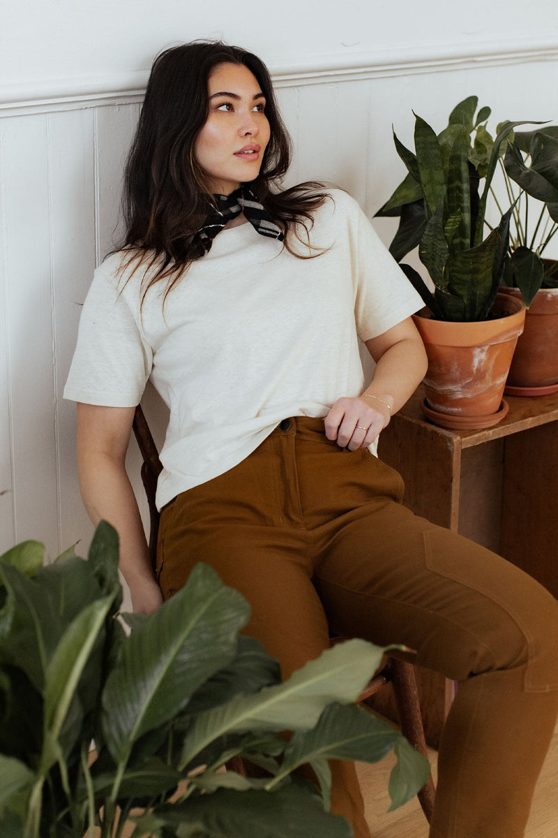 Women's Organic Hemp Boxy Tee | Ivory