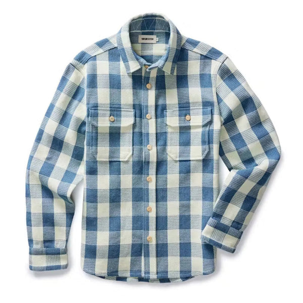 Division Shirt in Washed Indigo Check